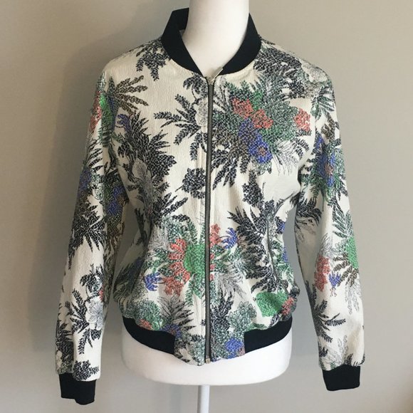 zara floral bomber jacket